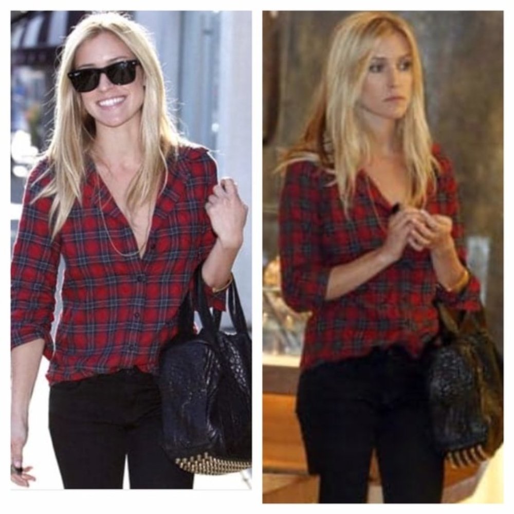 Elizabeth and James Plaid Button-Down Shirt